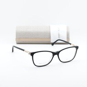 Jimmy Choo JC274 07C5 00 Rectangle 53mm Eyeglasses - Black/Crystal/Gold